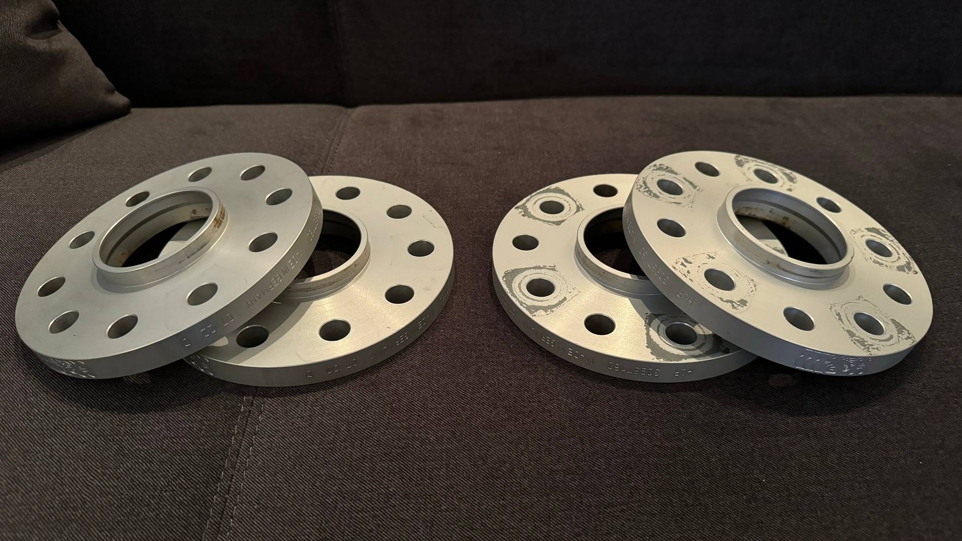 Porsche Taycan FS: 15mm H&R TRAK+ wheel spacers w/ Rennline extended bolts (Los Angeles) 01_spacers