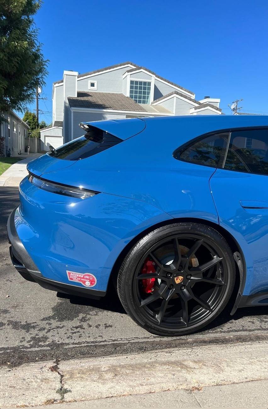 Porsche Taycan FS: 21" RS Spyder Design wheels & all-season tires from 2023 Taycan GTS (Los Angeles) IMG_1116