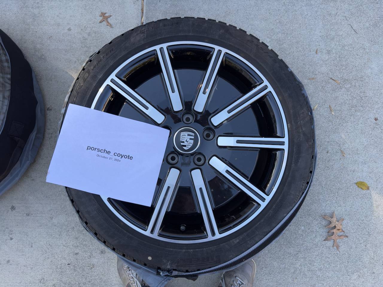 Porsche Taycan Porsche Taycan 20" Turbo Aero Winter Wheel & Tire Set (w/ TPMS + tote bags) $2500 OBO IMG_2036