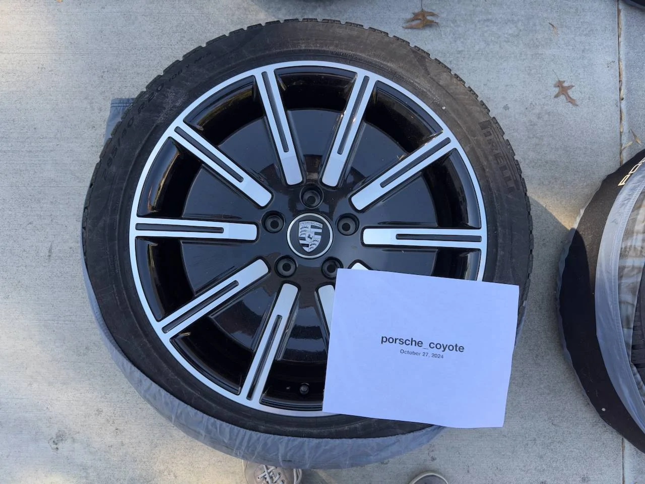 Porsche Taycan Porsche Taycan 20" Turbo Aero Winter Wheel & Tire Set (w/ TPMS + tote bags) $2500 OBO IMG_2037