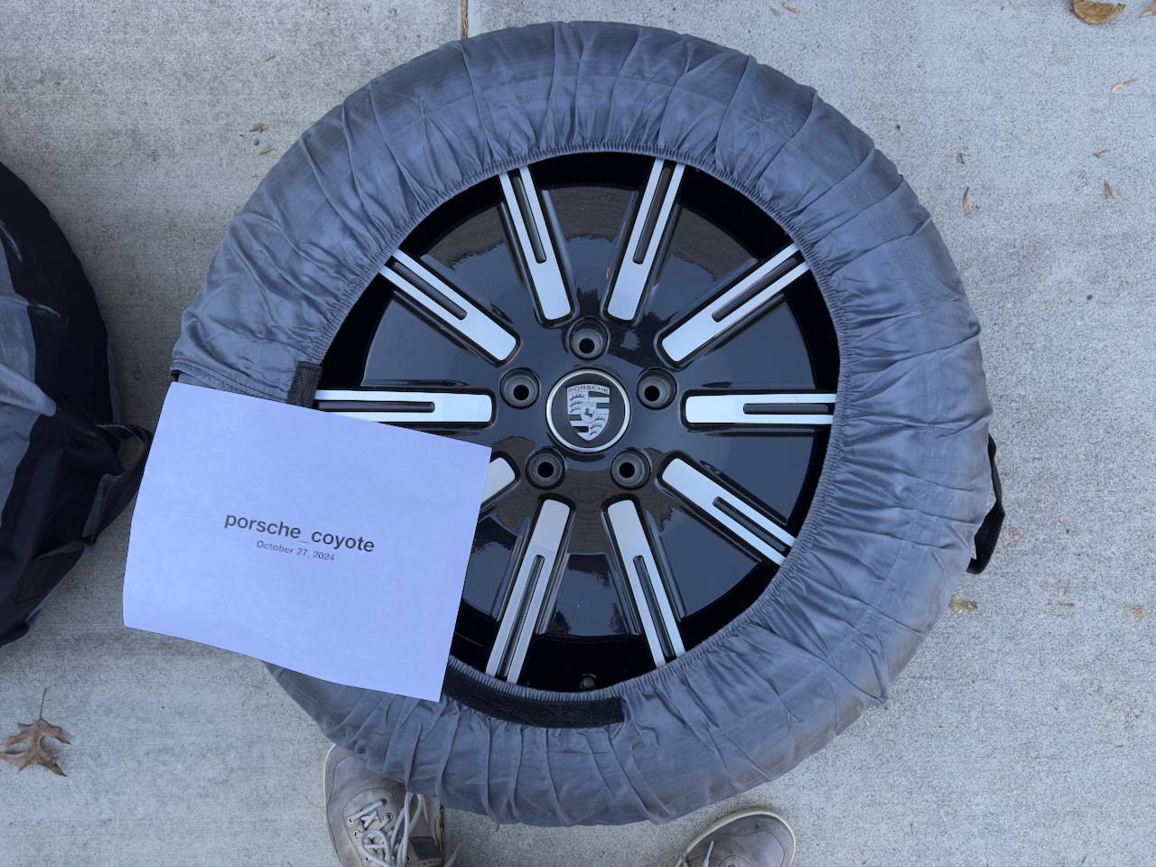 Porsche Taycan Porsche Taycan 20" Turbo Aero Winter Wheel & Tire Set (w/ TPMS + tote bags) $2500 OBO IMG_2039