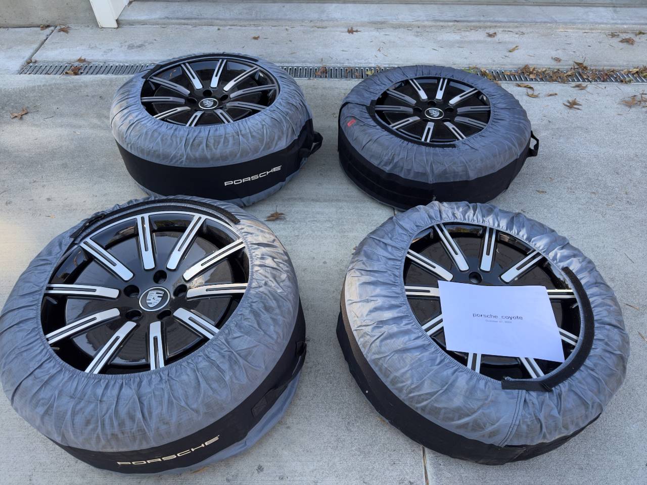 Porsche Taycan Porsche Taycan 20" Turbo Aero Winter Wheel & Tire Set (w/ TPMS + tote bags) $2500 OBO IMG_2040