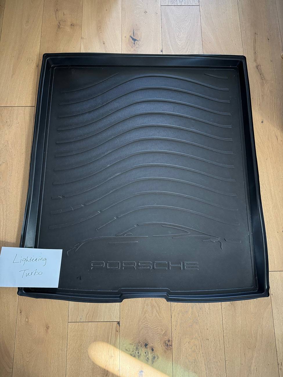 Porsche Taycan Porsche Rear Trunk Luggage Compartment Liner for Taycan Black Protector Genuine OEM Waterproof IMG_7854