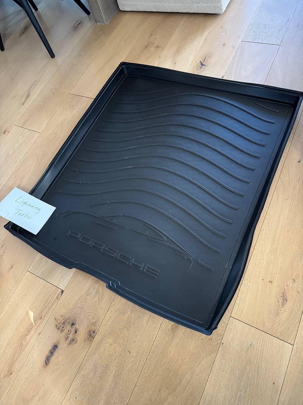 Porsche Taycan Porsche Rear Trunk Luggage Compartment Liner for Taycan Black Protector Genuine OEM Waterproof IMG_7856